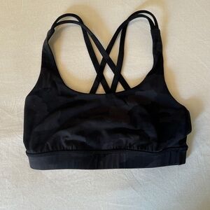 Lululemon Energy Sports Bra - Black Camouflage - Size 4